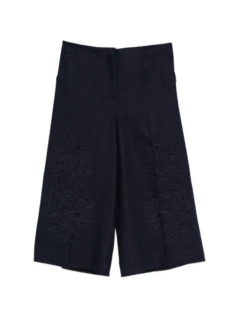 TWINSET embroidered trousers Blue 261TP2313