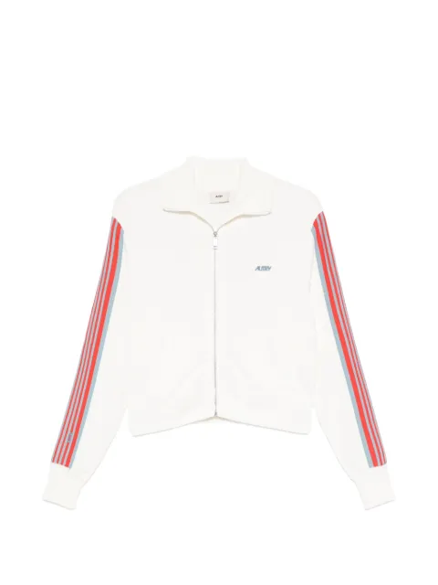 Autry logo-patch side-stripe jacket White JAPW028W