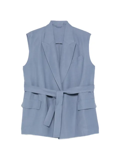 Brunello Cucinelli belted gilet Blue MH1267754C9135