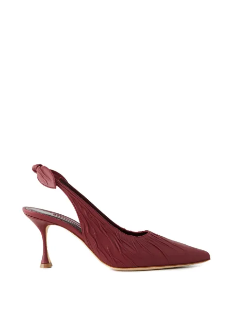 Manolo Blahnik Pelagalo pleated pumps Red 2241603DRED