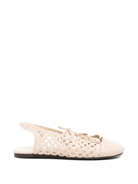 Hereu woven lace-up ballet flats Neutrals SARDWFS26