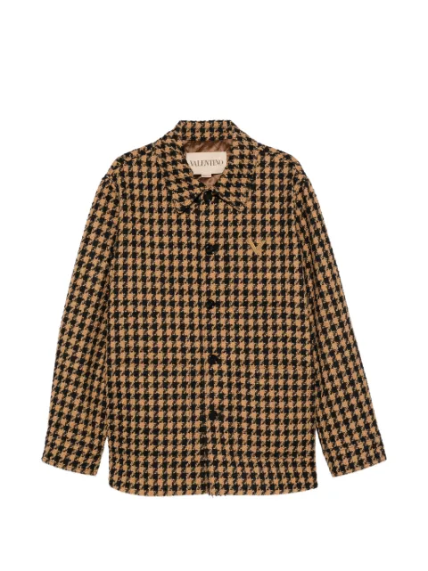 Valentino Garavani patterned pocket coat Neutrals VCIQ41B88
