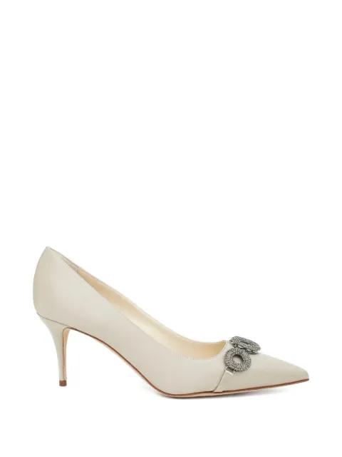 Manolo Blahnik Isteralo embellished pointed pumps Neutrals 32428360001