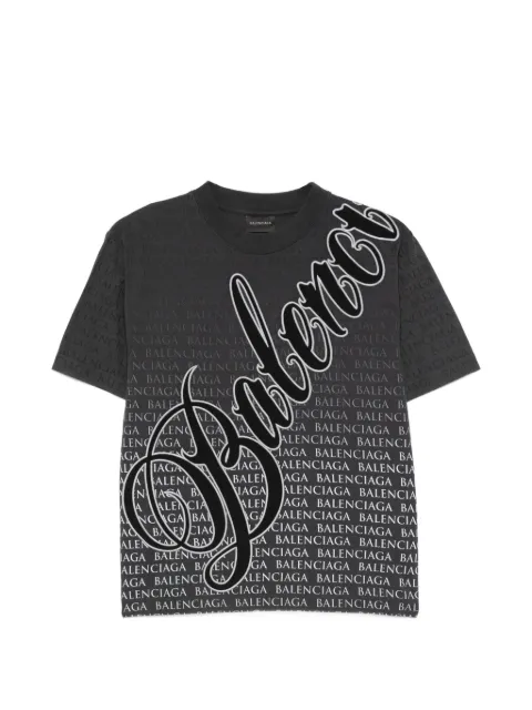 Balenciaga short-sleeved allover T-shirt Black 850990PCEXTTVN9