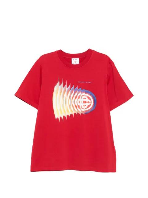 Casablanca Shockwave cotton T-shirt Red MSS26JTS00114