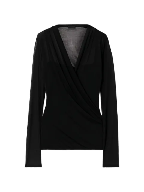 Givenchy draped V-neck top Black BW618S315D