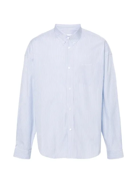 Givenchy vertical-stripe long-sleeve shirt Blue BM60ZX15F2