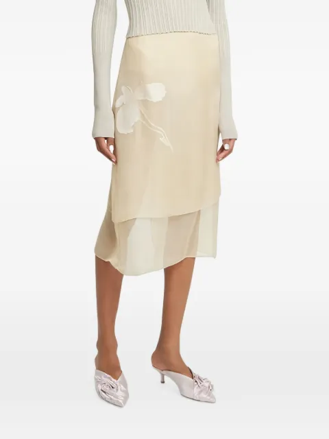 Givenchy Iris midi skirt Neutrals BW40U215MU