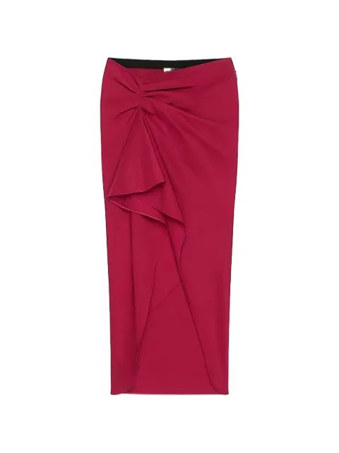 Givenchy ruffled asymmetric midi skirt Red BW40UN15M3