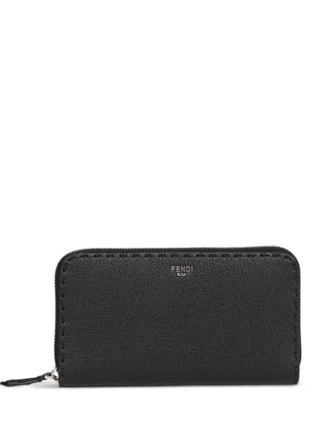FENDI zip-up leather wallet Black 7M0210AW2F
