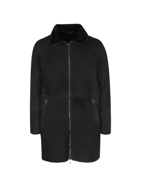 Giorgio Brato zip shearling coat Grey GU25F14085