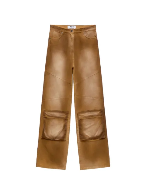 MSGM flap-pocket trousers Brown 3941MDP234T257760