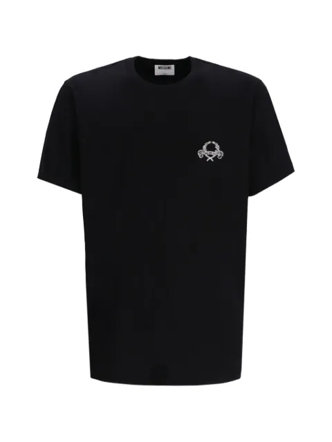 Moschino logo appliqué T-shirt Black 252ZZ07185241