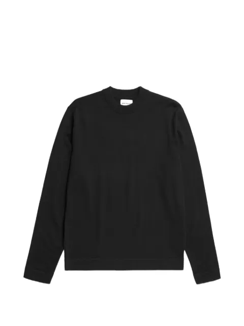 Norse Projects tech merino crepe crewneck jumper Black N4506519999