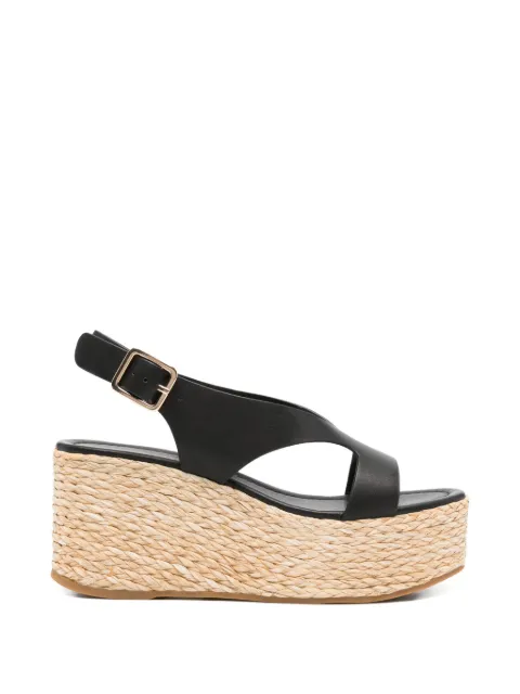 Paloma Barceló Hudson platform leather sandals Black 302301