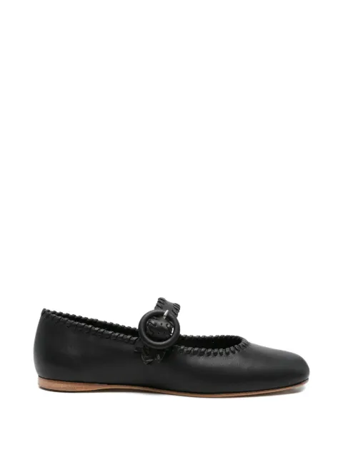 Paloma Barceló trim-detail ballet flats Black 301001