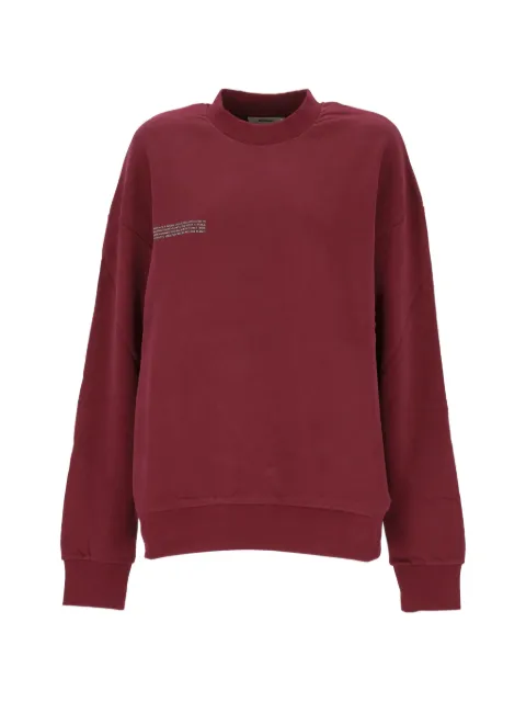 Pangaia crew-neck text detail sweater Red 10000183