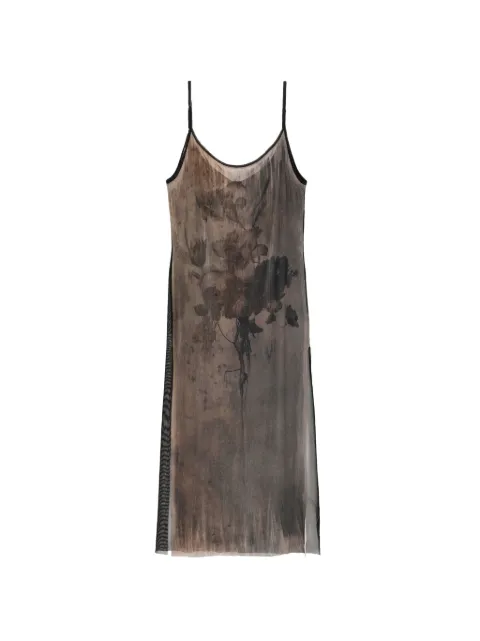 IA LONDON floral-print sleeveless dress Brown FLD005SHADOWBLOSSOM