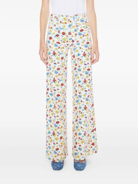 MOTHER floral-detail trousers White 110851889