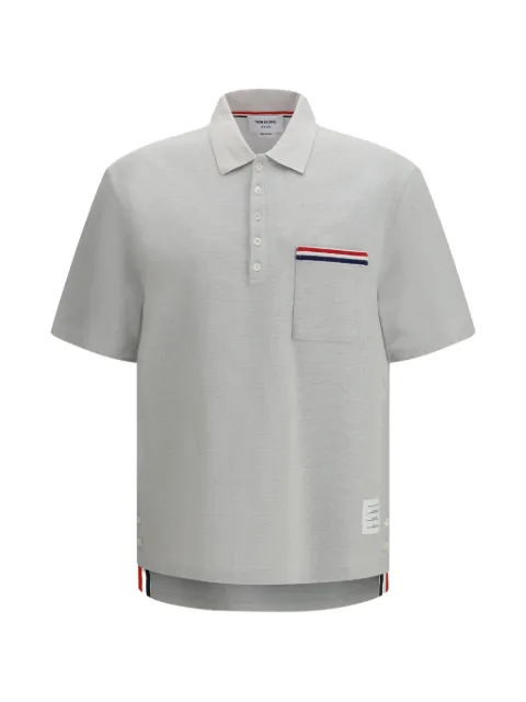 Thom Browne chest-pocket polo shirt Grey MJP244EJ0251