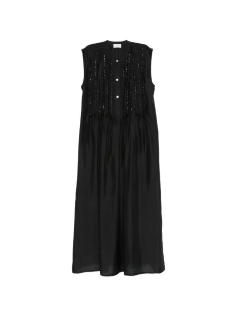 P.A.R.O.S.H. Sadio bead-embellished midi dress Black SADIOD722566