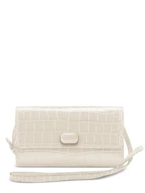 Jeffrey Levinson Cari croc-embossed shoulder bag Neutrals CB2012CRLIGHTSAND