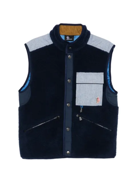 Moncler Grenoble chest-pocket button gilet Blue L10978G0000689AGK