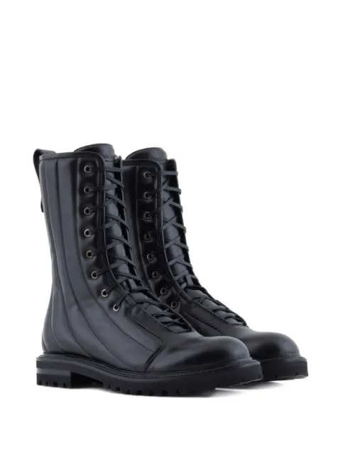 Giorgio Armani lace-up combat boots Black GM002323AF20410