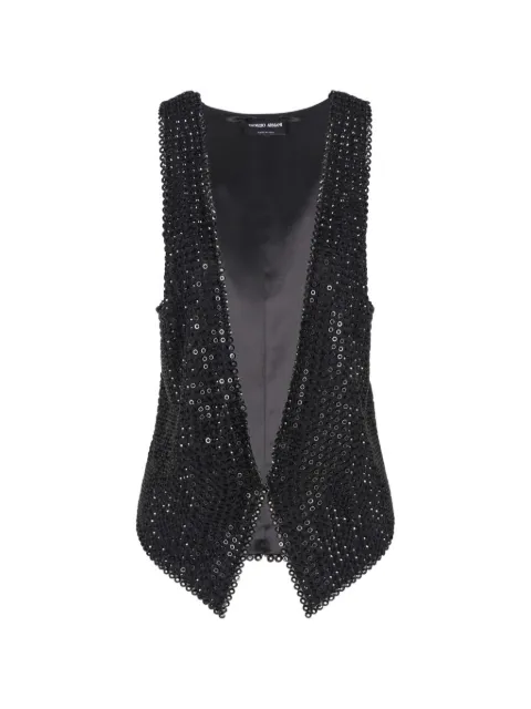 Giorgio Armani V-neck embellished waistcoat Black GW001587AF20122