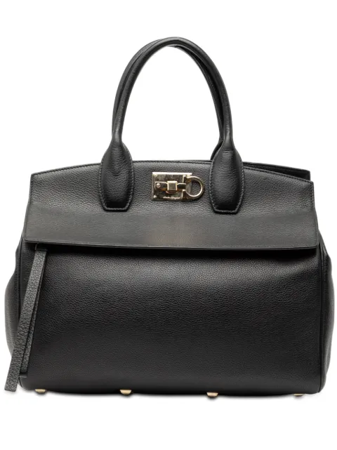 Ferragamo Pre-Owned 2010-2025 Leather Studio satchel Black 2N77AKK0ANRL9ICG