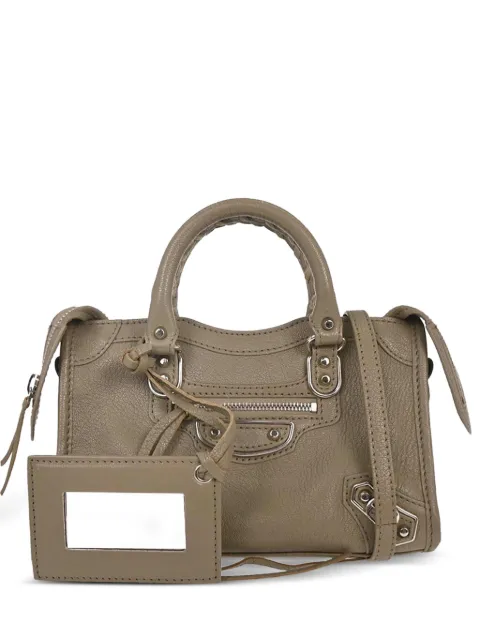 Balenciaga Pre-Owned 2020 mini Edge Classic City metallic tote bag Grey 145799