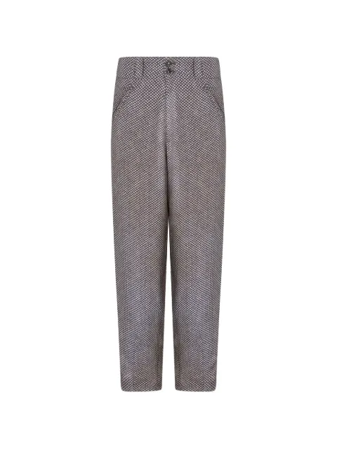 Giorgio Armani micro-pattern tapered trousers Blue GM002060TE17949