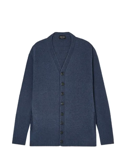 Giorgio Armani cashmerer V-neck cardigan Blue GM002201AF20310