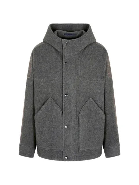 Giorgio Armani hooded buttoned peacoat Grey GM002280AF20843