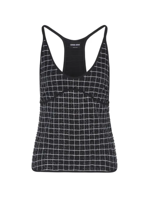 Giorgio Armani checked racerback top Black GW001828AF18798