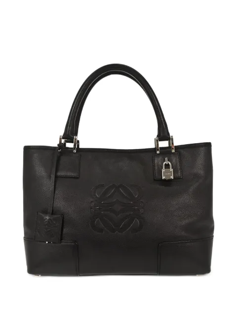 Loewe Pre-Owned 2008 Fusta embossed tote bag Black 126256