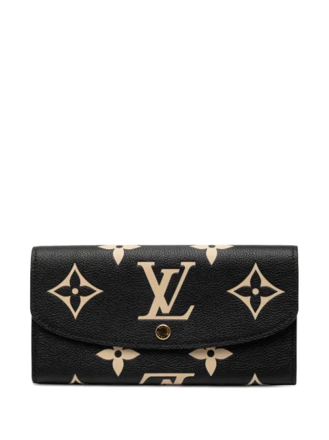 Louis Vuitton Pre-Owned 2021-2026 Bicolor Monogram Empreinte Giant Emilie Wallet long wallets Brown XVNM4CVI37V68KUW