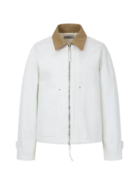 TOMBOY contrast-collar denim jacket White 9106113551