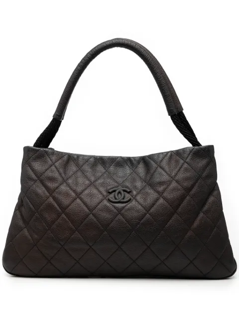 CHANEL Pre-Owned 2009-2010 Medium Quilted Calfskin Yacht Expandable Zip tote bag Black GS0ORQKM6TZ6YZSD