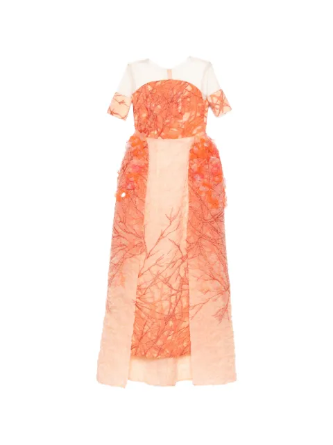 Isabel Sanchis brocade maxi dress Orange OROV1056