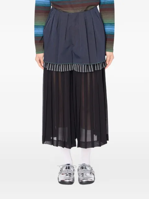 Kolor pleated palazzo pants Blue 26SCLP01102