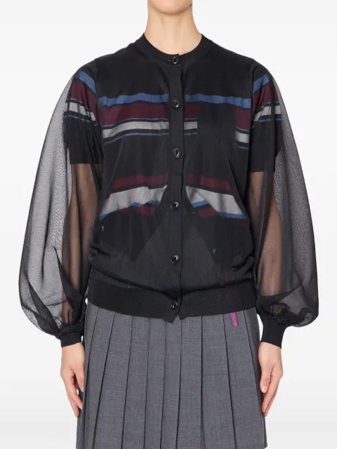 Kolor striped cardigan Black 26SCLN01303