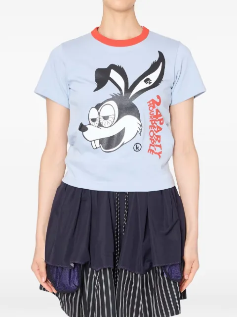 Kolor rabbit-print T-shirt Blue 26SCLT03210