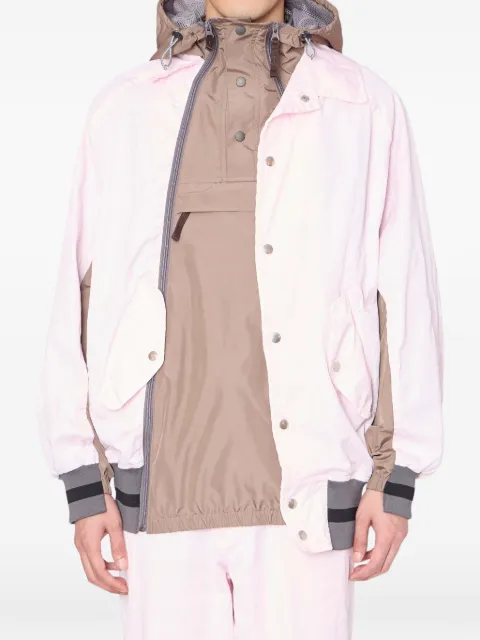 Kolor hooded colourblock jacket Pink 26SCMG02104