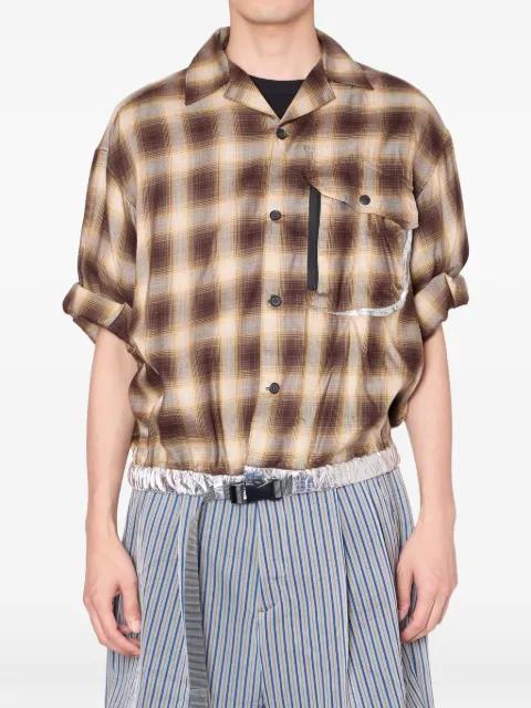 Kolor plaid pocket shirt Brown 26SCMB12118