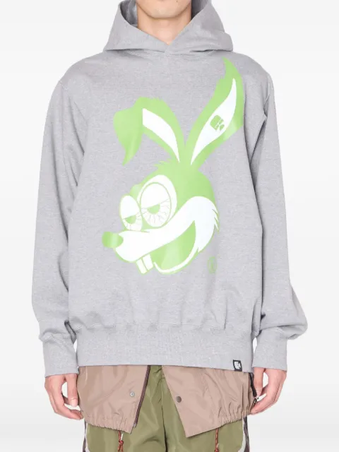 Kolor rabbit-graphic hoodie Grey 26SCMT15209