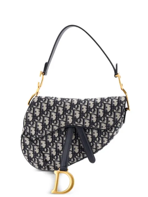 Christian Dior Pre-Owned Saddle Handbag Oblique Canvas Medium shoulder bag Blue 2SN33B24HUWWCWJI