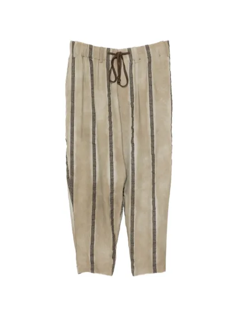 Uma Wang striped tapered trousers Neutrals UM3507