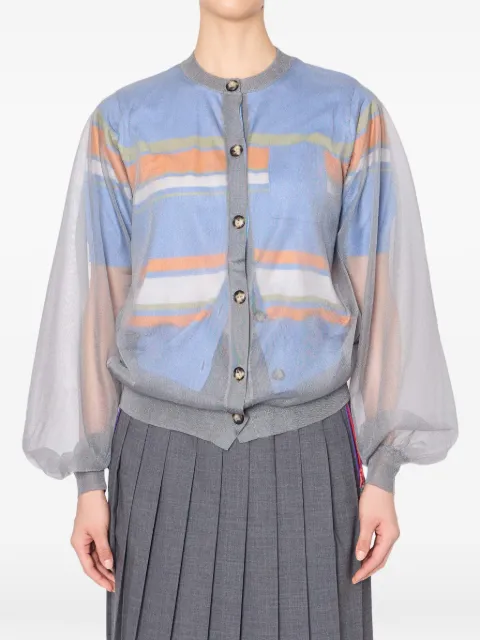 Kolor balloon-sleeve cardigan Blue 26SCLN01303