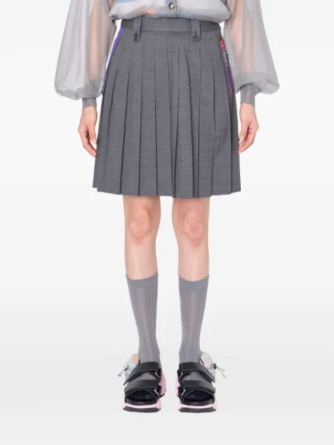 Kolor pleated panelled mini skirt Grey 26SCLS03116